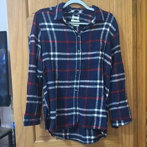 American Eagle women’s boyfriend fit flannel size large
